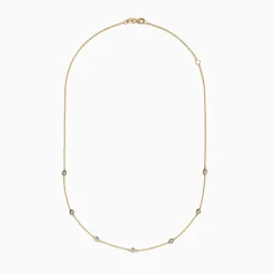 Effy Jewelry D'Oro 14K Gold Diamond Station Necklace and Bracelet Set 0.59 TCW | Necklaces & Pendants