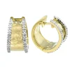Effy Jewelry D'Oro 14K Two Tone Diamond Hoop Earrings, 0.40 TCW | Earrings