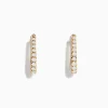 Effy Jewelry D'oro 14K Yellow 3/4" Diamond Hoop Earrings 0.49 TCW | Earrings