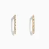 BH Multi D'Oro 14K Yellow Gold 3/4" Diamond Hoop Earrings, 0.31 TCW | Earrings