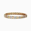 Effy Jewelry D'oro 14K Yellow Gold Braided Chain Link Diamond Bracelet 1.39 TCW | Bracelets