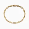 Effy Jewelry D'Oro 14K Yellow Gold Chain Link Diamond Bracelet 0.94 TCW | Bracelets