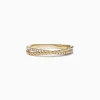 Effy Jewelry D'Oro 14K Yellow Gold Cross Over Diamond Band, 0.11 TCW | Rings