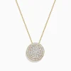 BH Multi D'Oro 14K Yellow Gold Diamond Disk Pendant, 1.60 TCW | Necklaces & Pendants