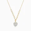 BH Multi D'oro 14K Yellow Gold Diamond Heart Pendant Necklace | Necklaces & Pendants
