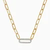 BH Multi D'oro 14K Yellow Gold Diamond Paperclip Necklace | Necklaces & Pendants