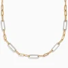 Effy Jewelry D'oro 14K Yellow Gold Diamond Paperclip Necklace | Necklaces & Pendants
