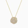 Effy Jewelry D'oro 14K Yellow Gold Diamond Flower Pendant 1.03 TCW | Necklaces & Pendants