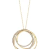 Effy Jewelry D'Oro 14K Yellow Gold Diamond Circles Pendant, 0.70 TCW | Necklaces & Pendants