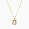 Effy Jewelry D'Oro 14K Yellow Gold Diamond Horseshoe Pendant | Necklaces & Pendants