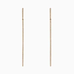 BH Multi D'Oro 14K Yellow Gold Diamond Vertical Drop Earrings, 0.35 TCW | Earrings