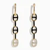 Effy Jewelry D'Oro 14K Yellow Gold Diamond Anchor Chain Drop Earrings | Earrings