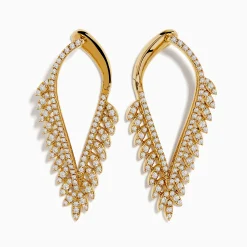 Effy Jewelry D'Oro 14k Yellow Gold Diamond Statement Earrings | Earrings