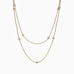 Effy Jewelry D'Oro 14K Yellow Gold Diamond Station Necklace, 1.35 TCW | Necklaces & Pendants