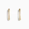Effy Jewelry D'Oro 14K Yellow Gold Diamond Hoop Earrings | Earrings