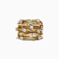 Effy Jewelry D'Oro 14K Yellow Gold Diamond Ring, 0.98 TCW | Rings