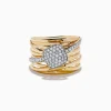 Effy Jewelry D'Oro 14K Yellow Gold Diamond Crossover Ring, 0.47 TCW | Rings