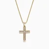 Effy Jewelry D'Oro 14K Yellow Gold Diamond Cross Pendant, 0.25 TCW | Necklaces & Pendants