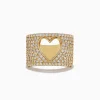 Effy Jewelry D'oro 14K Yellow Gold Diamond Open-Heart Ring | Rings