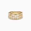 Effy Jewelry D'Oro 14K Yellow Gold Diamond Bamboo Ring 0.50 TCW | Rings