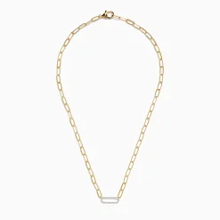 BH Multi D'oro 14K Yellow Gold Diamond Paperclip Necklace | Necklaces & Pendants