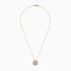 Effy Jewelry D'oro 14K Yellow Gold Diamond Flower Pendant 1.03 TCW | Necklaces & Pendants