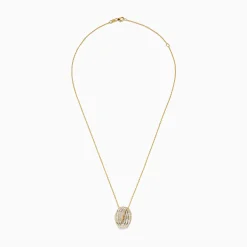 Effy Jewelry D'oro 14K Yellow Gold Diamond Crossover Pendant 1.03 TCW | Necklaces & Pendants
