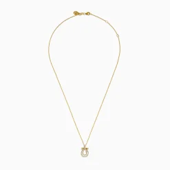 Effy Jewelry D'Oro 14K Yellow Gold Diamond Horseshoe Pendant | Necklaces & Pendants