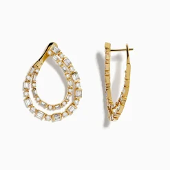 Effy Jewelry D'Oro 14K Yellow Gold Diamond Statement Earrings 2.01 TCW | Earrings