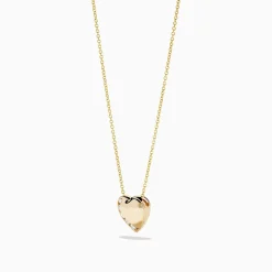 Effy Jewelry D'Oro 14K Yellow Gold Diamond Heart Pendant | Necklaces & Pendants