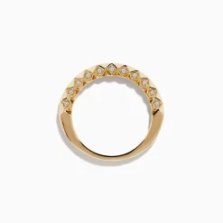 Effy Jewelry D'oro 14K Yellow Gold Geometric Diamond Band 0.19 TCW | Rings