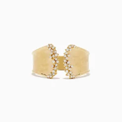 BH Multi D'oro 14K Yellow Gold Open Shank Diamond Ring 0.17 TCW | Rings