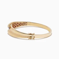 Effy Jewelry D'Oro 14k Yellow Gold Pave Diamond Bangle | Bracelets