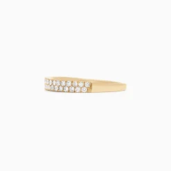 Effy Jewelry D'Oro 14K Yellow Gold Pave Diamond Ring, 0.37 TCW | Rings