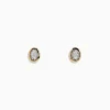 Effy Jewelry Duo 14K Two-Tone Gold Bezel Set Oval Diamond Solitaire Earrings 0.14 TCW | Earrings