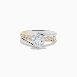 Effy Jewelry Duo 14K Two-Tone Gold Diamond Engagement Ring 0.71 TCW | Rings