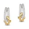 Effy Jewelry Duo 14K Yellow and White Gold Diamond 5/8" French Clip Earrings, 0.31 TCW | Earrings