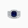 Effy Jewelry Hematian 18K White Gold Blue Sapphire and Diamond Ring | Rings