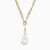 BH Multi 14K Gold Cultured Fresh Water Pearl Paperclip Chain Necklace | Necklaces & Pendants
