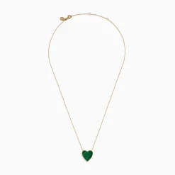 Effy Jewelry 14K Gold Malachite and Diamond Reversible Heart Pendant | Necklaces & Pendants