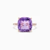 Effy Jewelry 14K Rose Gold Amethyst and Diamond Ring, 6.65 TCW | Rings