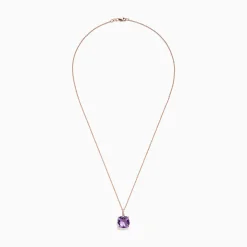 Effy Jewelry 14K Rose Gold Amethyst and Diamond Pendant, 6.62 TCW | Necklaces & Pendants