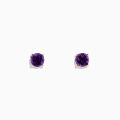 BH Multi 14K Rose Gold Amethyst Stud Earrings, 1.81 TCW | Earrings