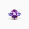 Effy Jewelry 14K Rose Gold Amethyst, Tanzanite and Diamond Ring, 10.28 TCW | Rings