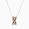 Effy Jewelry 14K Rose Gold Brown and White Diamond Pendant | Necklaces & Pendants
