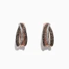 Effy Jewelry 14K Rose Gold Brown and White Diamond Earrings, 0.71 TCW | Earrings