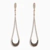 BH Multi 14K Rose Gold Brown and White Diamond Drop Earrings, 1.70 TCW | Earrings