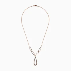 Effy Jewelry 14K Rose Gold Brown and White Diamond Necklace | Necklaces & Pendants