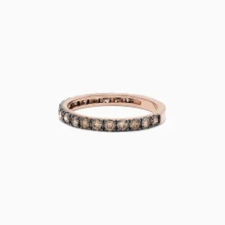 Effy Jewelry 14K Rose Gold Brown Diamond Stacking Ring, 0.65 TCW | Rings