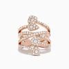 Effy Jewelry 14K Rose Gold Diamond Crossover Ring | Rings